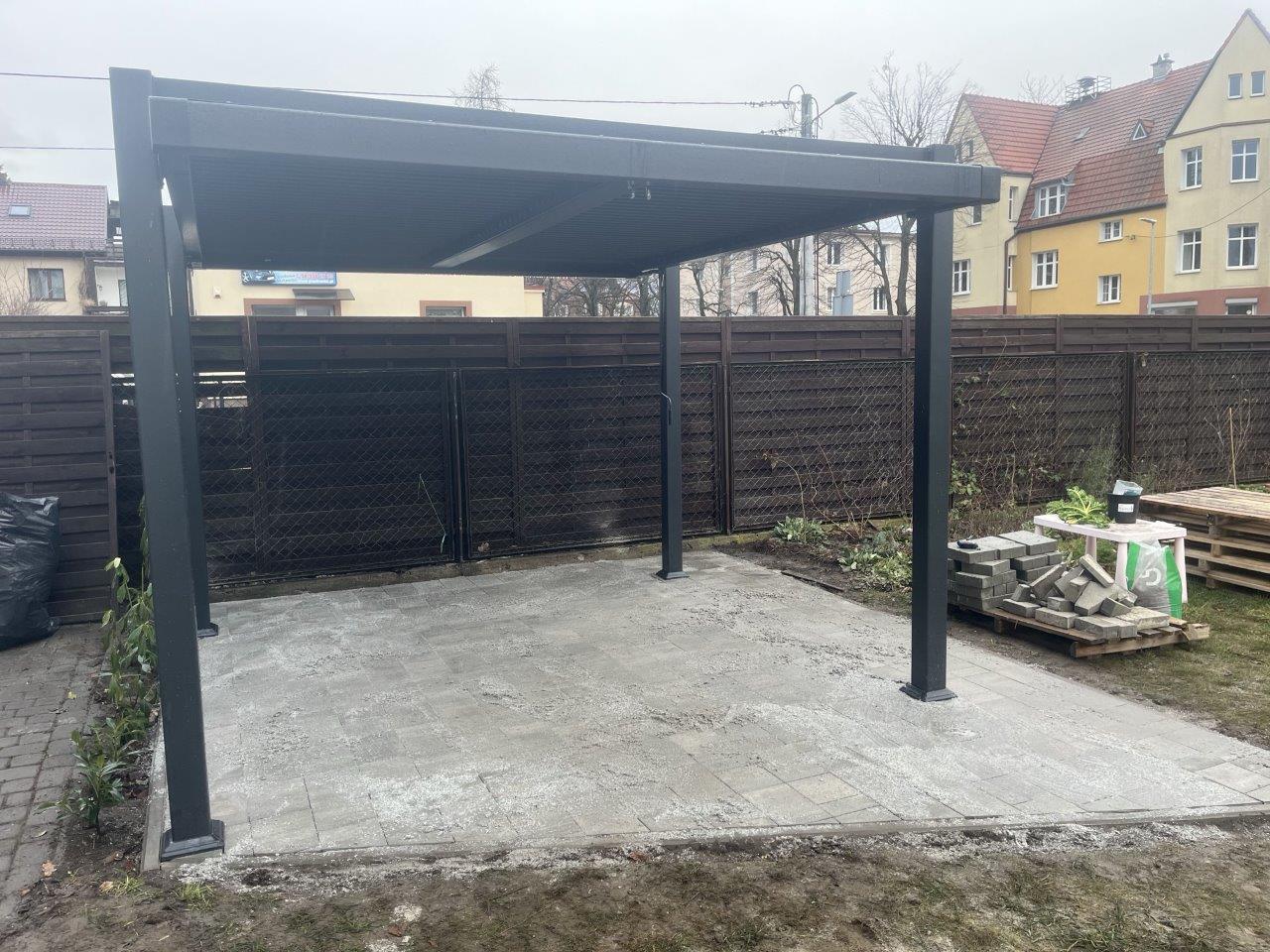 Robienie tarasu pod altanę z kostki brukowej ROMBUD